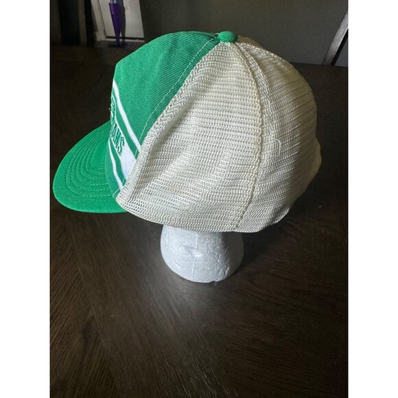 Vintage Spartans Mesh Trucker Hat Green & White One Size Fits 6 7/8 - 7 3/4 Snap - Picture 2 of 7